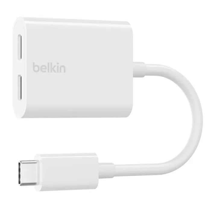 USB-C Audio + Charge Adapter, White