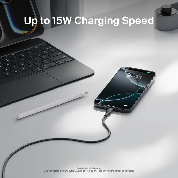 Braided USB-A to USB-C Cable 15W, 3.3ft/1m,, Black