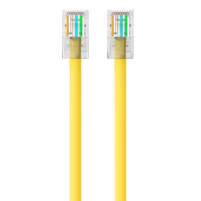 CAT6 Ethernet Patch Cable, RJ45, M/M, Yellow