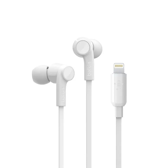 Wired Earbuds with Lightning Connector, White