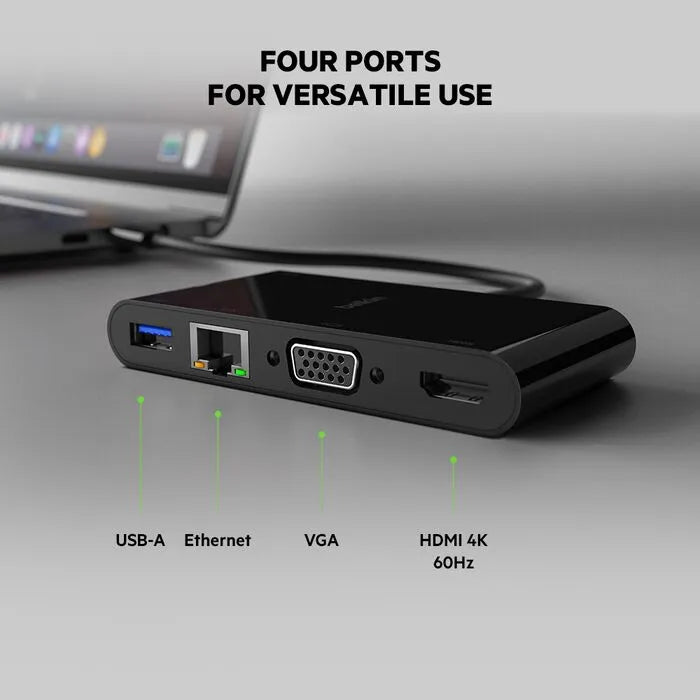 USB-C 4-in-1 Core Hub, Black