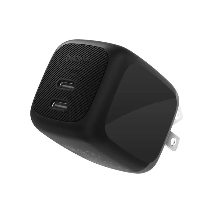 Dual USB-C GaN Wall Charger, Black