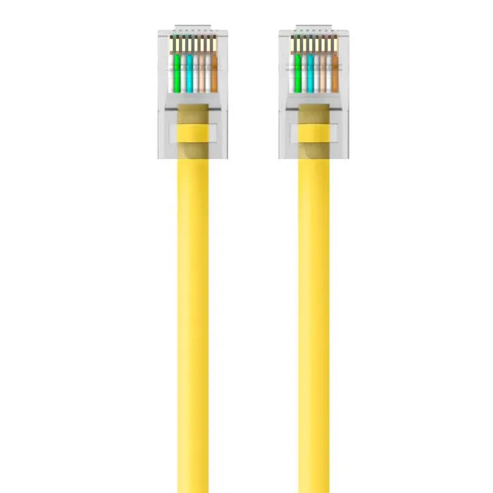 CAT6 Ethernet Patch Cable, RJ45, M/M, Yellow