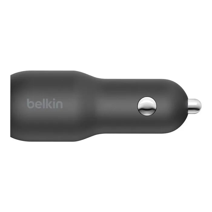 Dual Car Charger with PPS 37W + USB-C Cable with Lightning Connector, Black