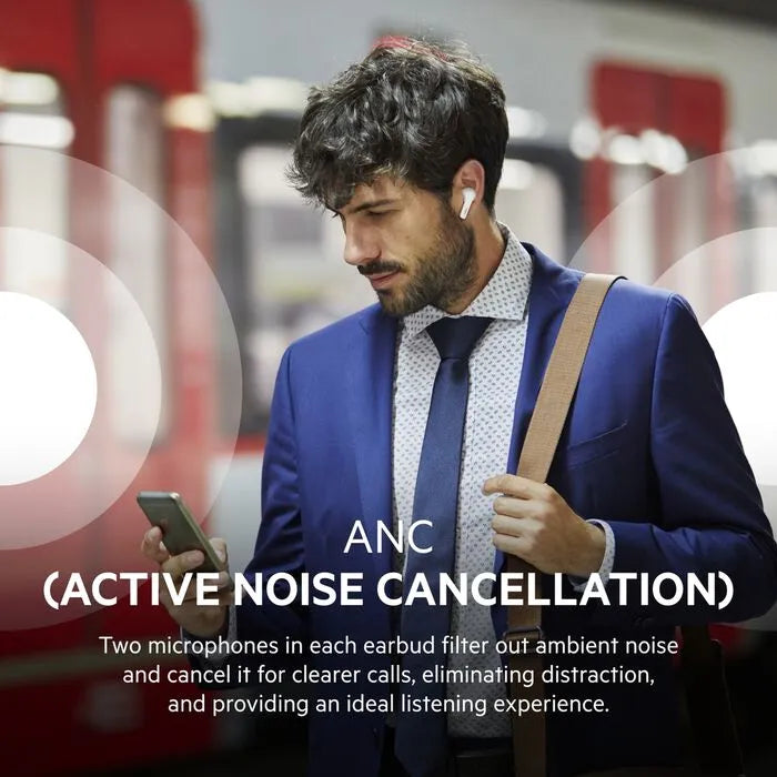 Noise Cancelling Earbuds, White