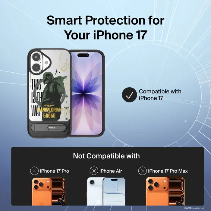 Magnetic Case with Kickstand for iPhone 17, The Mandalorian & Grogu