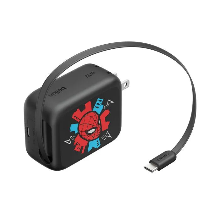Retractable GaN Wall Charger, Spider-Man: Brand New Day