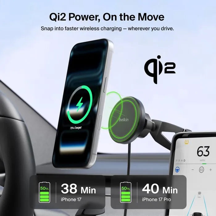 Magnetic Wireless Charging EV Mount, Black