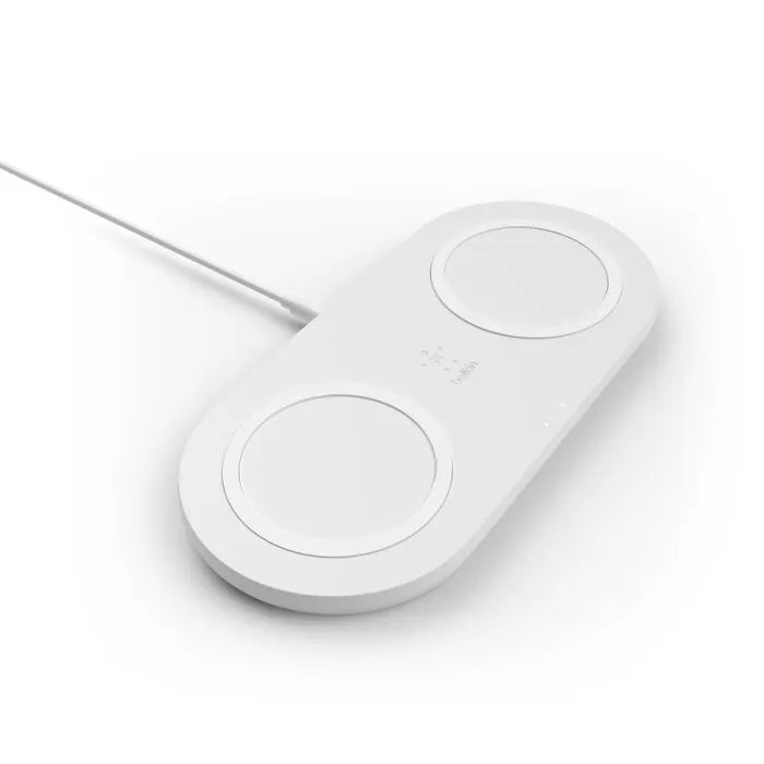 Dual Wireless Charging Pads (Certified Refurbished), White