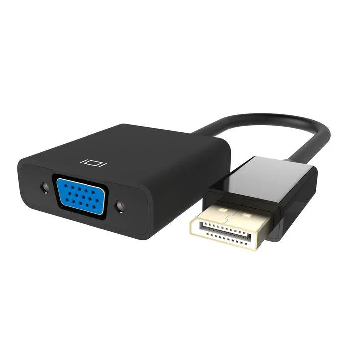 Displayport to VGA Adapter, M/F, 1080P, Black