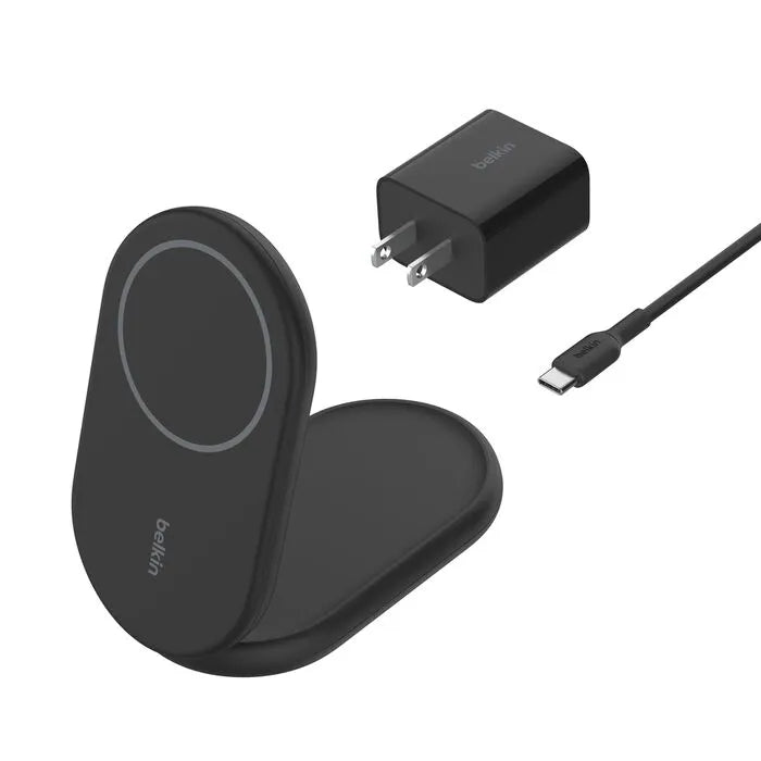 Magnetic Foldable Wireless Charger with Qi2 15W, Black