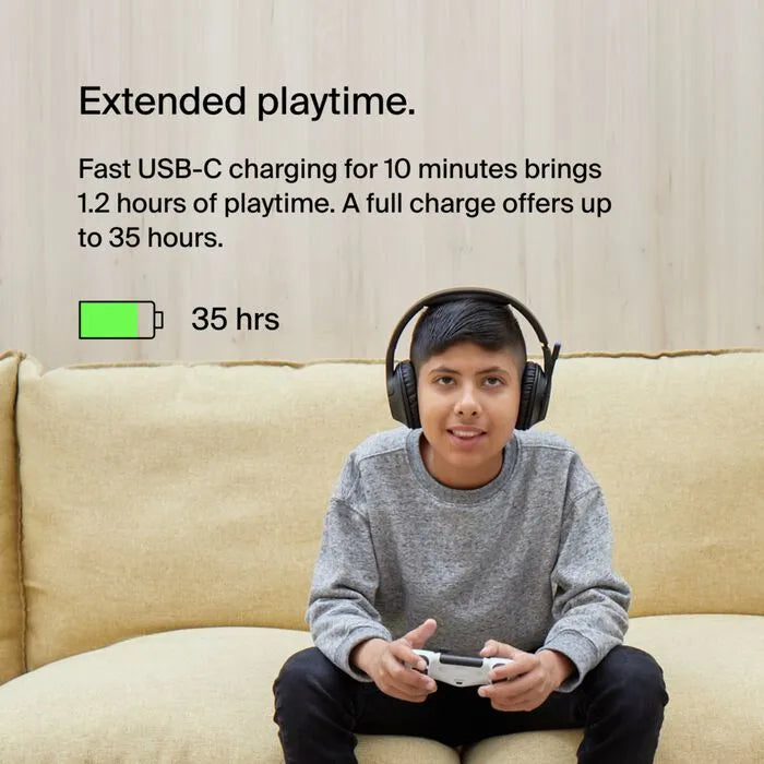Wireless Over-Ear Headset for Kids, Black