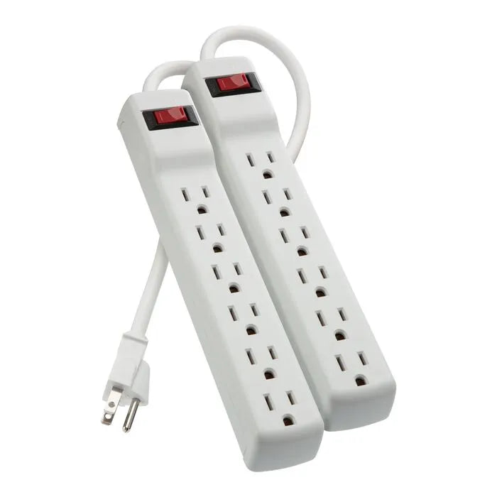 6-Outlet Surge Protector with 2 ft. Cord (2-Pack)