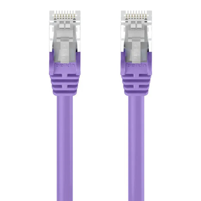 CAT6 Ethernet Patch Cable Snagless, RJ45, M/M, Purple