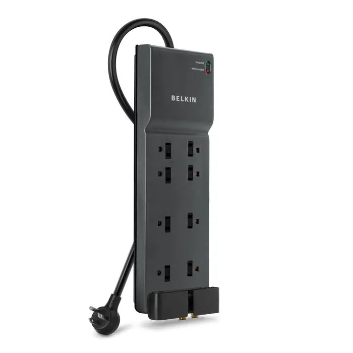 8-Outlet Home/Office Surge Protector w/Telephone Line + Extended Cord