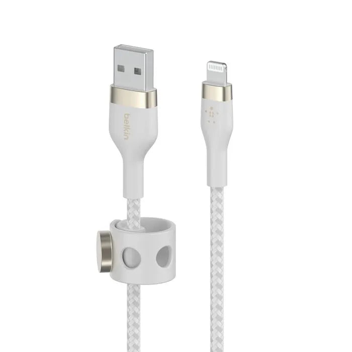 USB-A Cable with Lightning Connector, White
