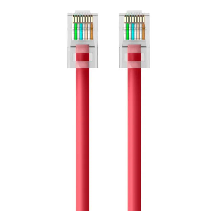 CAT6 Ethernet Patch Cable, RJ45, M/M, Red