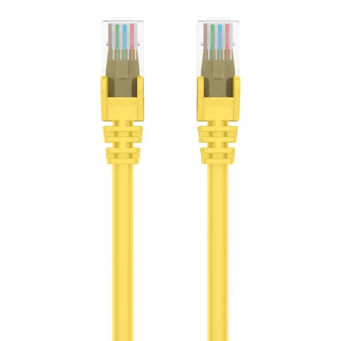 RJ45 CAT-5e Patch Cable, Snagless Molded Black 01, Yellow