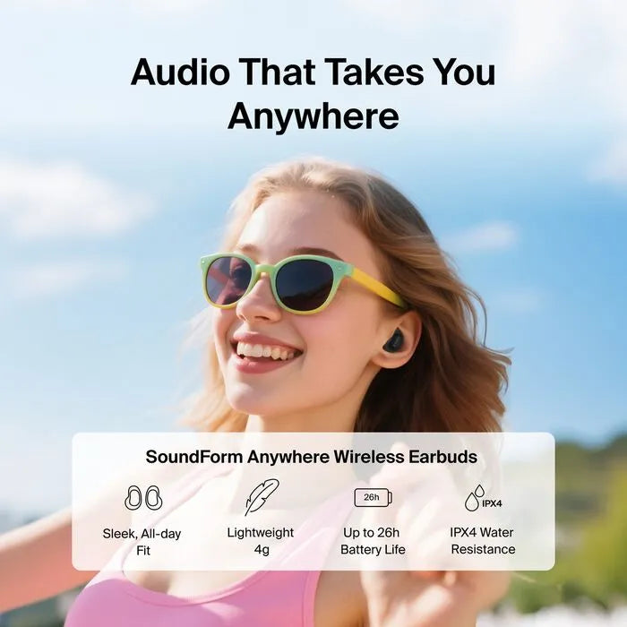 True Wireless Earbuds, Black