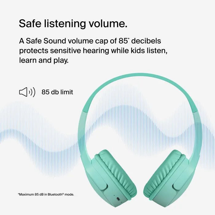 Wireless On-Ear Headphones for Kids, Mint