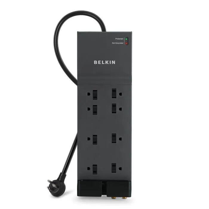 8-Outlet Home/Office Surge Protector w/Telephone Line + Extended Cord