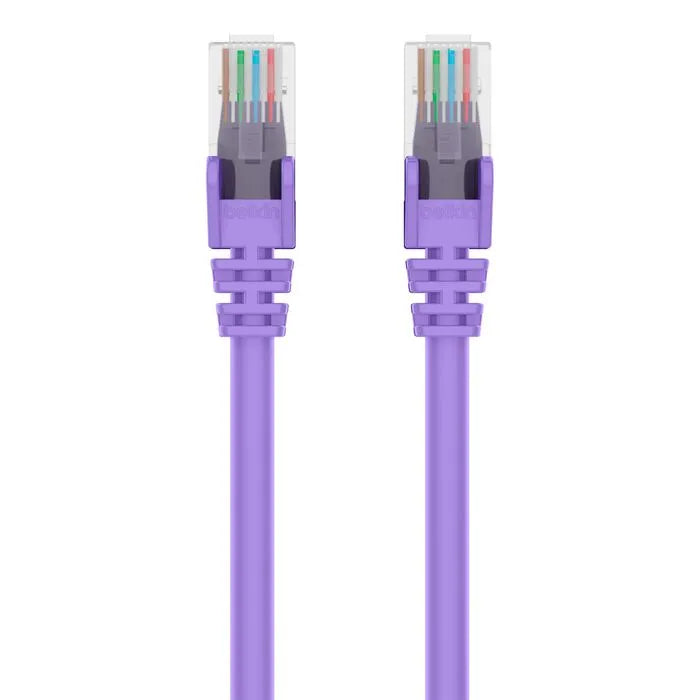 RJ45 CAT-5e Patch Cable, Snagless Molded Black 01, Purple