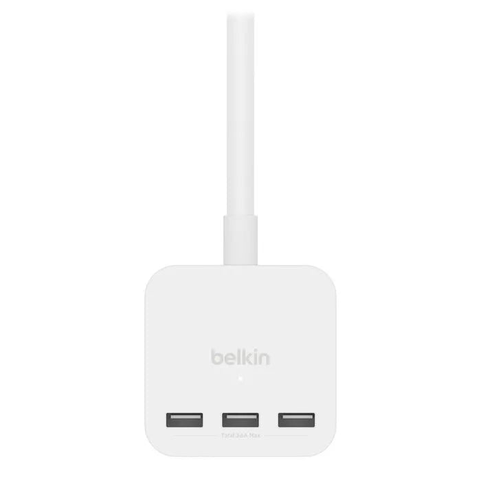 3-Outlet Power Cube with 5-Foot Cord and USB-A Ports