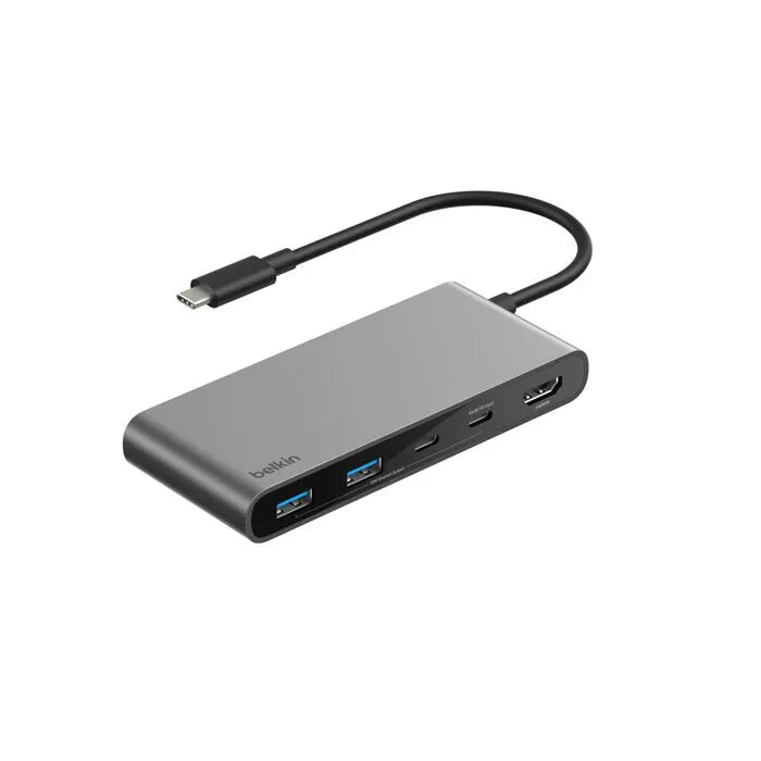 7-Port USB-C Hub with Dual USB-C Ports, Space Gray