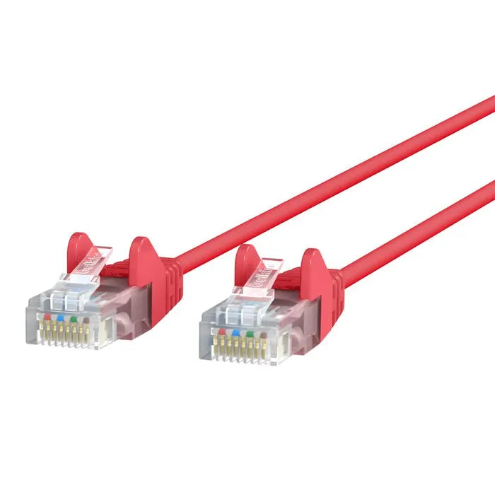 CAT6 Slim Gigabit Snagless UTP Ethernet Cable, Red