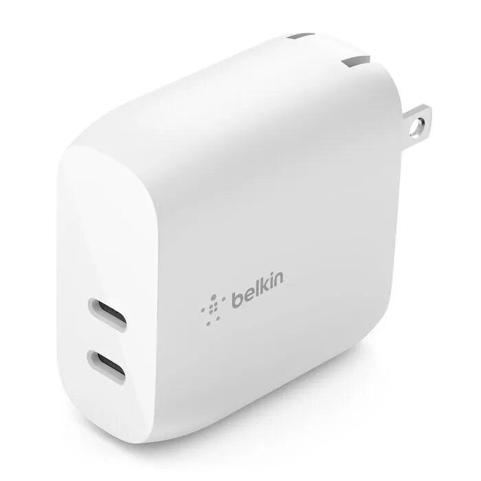 Dual USB-C PD Wall Charger 40W, White