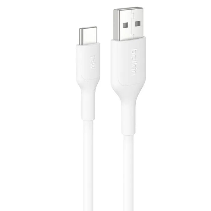 USB-A to USB-C Cable 15W, 3.3ft/1m,, White