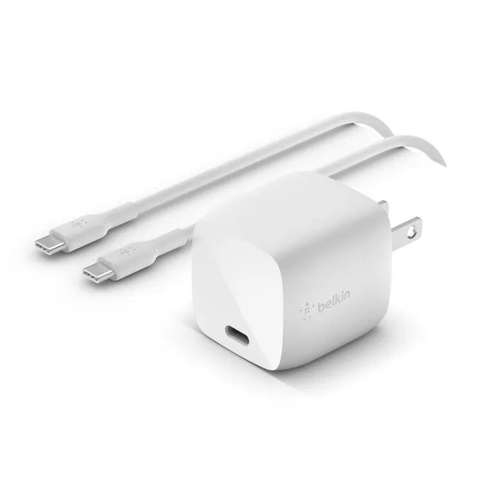 30W USB-C GaN Wall Charger + USB-C Cable, White
