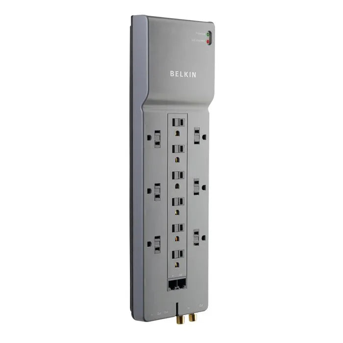 12-Outlet Home/Office Surge Protector w/Phone/Ethernet/Coax Protection