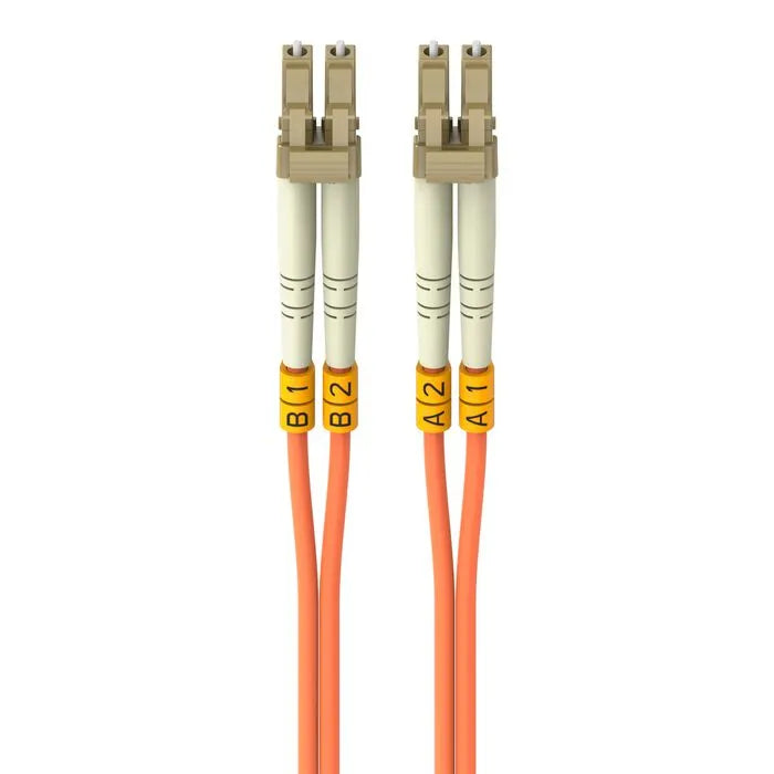 Multimode Duplex Fiber Patch Cable, LC-LC, Gray
