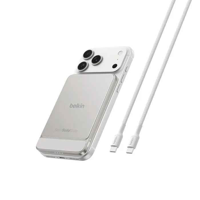 Slim Magnetic Power Bank 5K with BoostSolid Cell, Sand