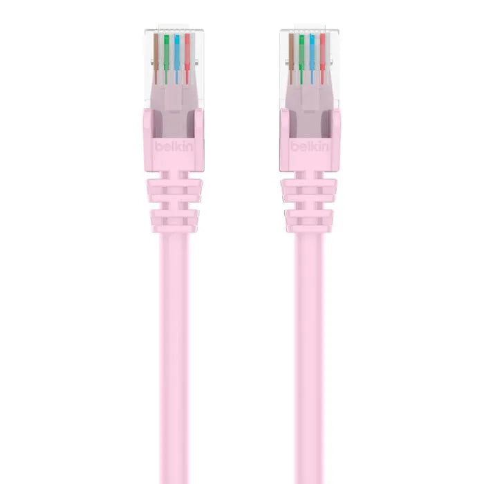 RJ45 CAT-5e Patch Cable, Snagless Molded Black 01, Pink