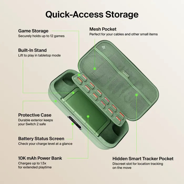 Charging Case Pro for Nintendo Switch 2, Pistachio Green