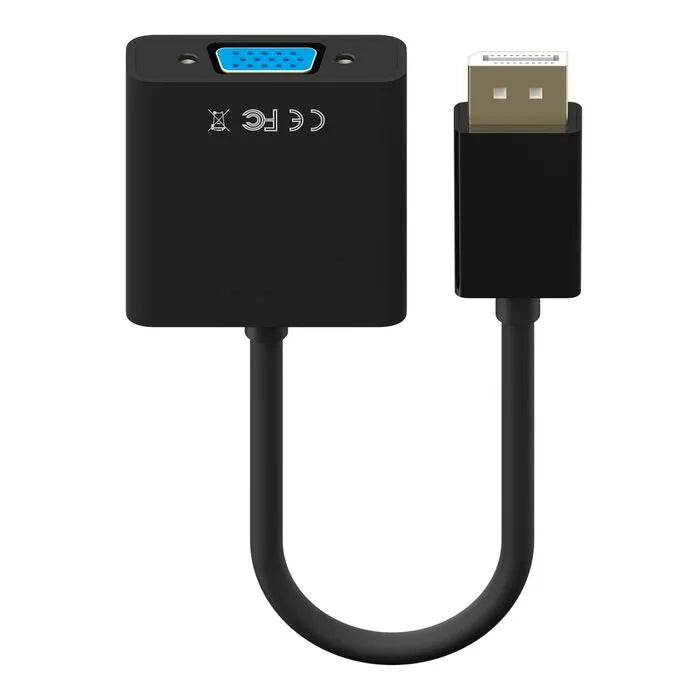 Displayport to VGA Adapter, M/F, 1080P, Black