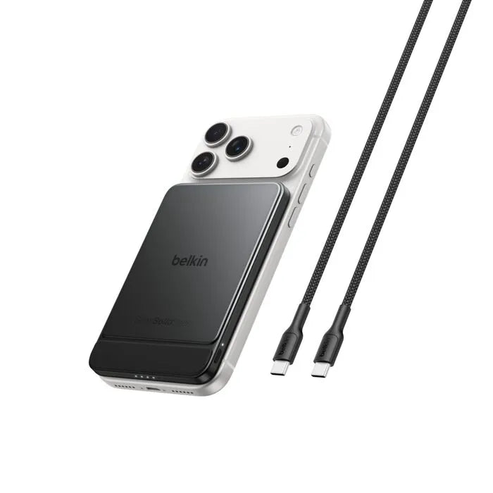 Slim Magnetic Power Bank 5K with BoostSolid Cell, Black