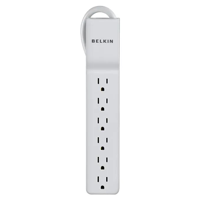 6 Outlet Home/Office Surge Protector rotating plug 8' cord