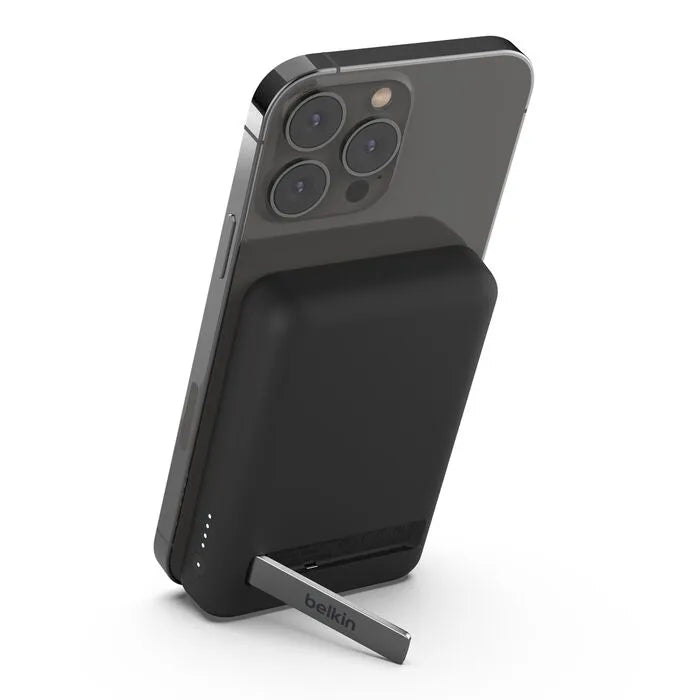 Magnetic Wireless Power Bank 5K + Stand, Black