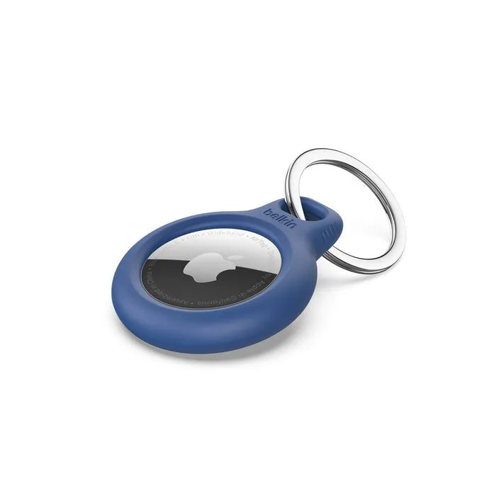 Secure Holder with Key Ring for AirTag, Blue