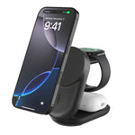 3-in-1 Foldable Magnetic Charger with Qi2 25W, Black