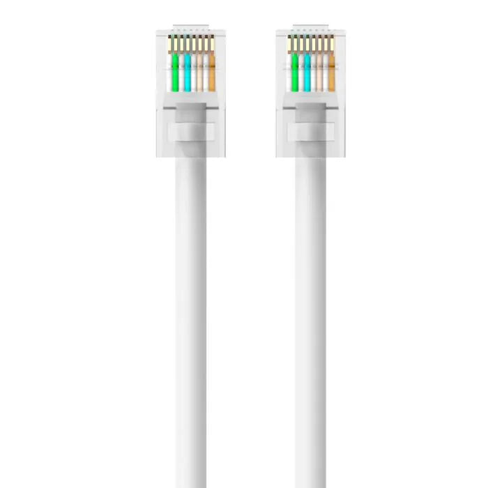 CAT6 Ethernet Patch Cable, RJ45, M/M, White