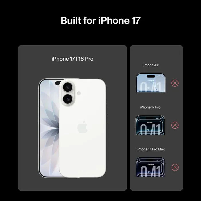 TemperedGlass Screen Protector for iPhone 17 / iPhone 16 Pro, Gen 2, Clear