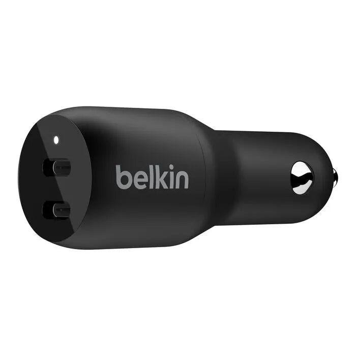 Dual USB-C Car Charger 36W, Black