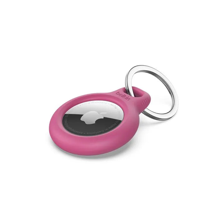 Secure Holder with Key Ring for AirTag, Pink