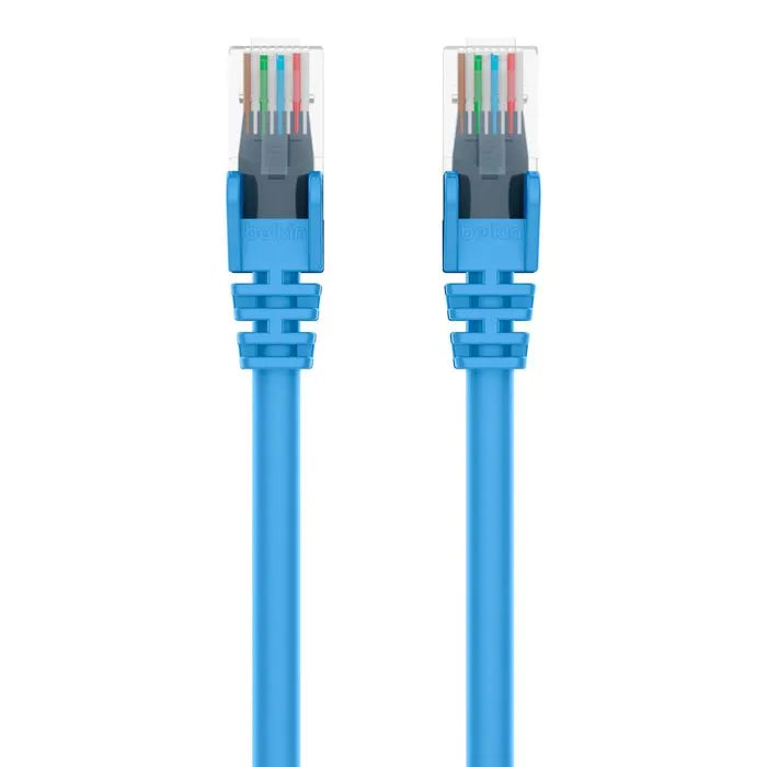RJ45 CAT-5e Patch Cable, Snagless Molded Black 01, Blue