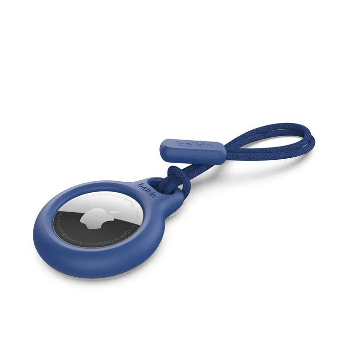 Secure Holder with Strap for AirTag, Blue