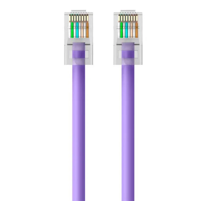 CAT6 Ethernet Patch Cable, RJ45, M/M, Purple